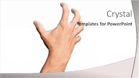  Presentation with young - Cool new slide deck with hand-of-caucasian-young-man backdrop and a white colored foreground