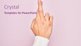  Presentation with superstition - Beautiful slides featuring hand-of-caucasian-young-man backdrop and a lemonade colored foreground