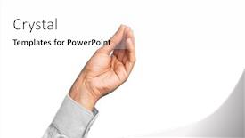  Presentation with fingers - Presentation having hand-of-caucasian-young-man background and a white colored foreground