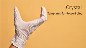  Presentation with yellow medical - Cool new presentation theme with hand-of-caucasian-young-man backdrop and a yellow colored foreground