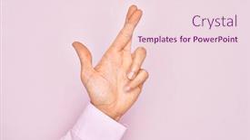  Presentation with superstition - Amazing presentation having hand-of-caucasian-young-man backdrop and a lemonade colored foreground