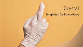  Presentation with superstition - Slide set featuring hand-of-caucasian-young-man background and a yellow colored foreground