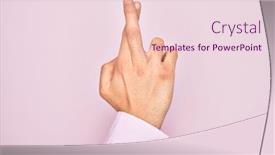  Presentation with superstition - Slide set consisting of hand-of-caucasian-young-man background and a lemonade colored foreground