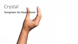  Presentation with fingers - Slide set having hand-of-caucasian-young-man background and a white colored foreground