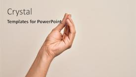  Presentation with fingers - Theme consisting of hand-of-caucasian-young-man background and a lemonade colored foreground