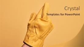  Presentation with superstition - PPT layouts featuring hand-of-caucasian-young-man background and a yellow colored foreground