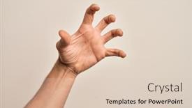  Presentation with young - Cool new slide deck with hand-of-caucasian-young-man backdrop and a lemonade colored foreground