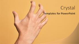  Presentation with violence - Amazing presentation having hand-of-caucasian-young-man backdrop and a yellow colored foreground