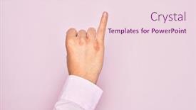  Presentation with commitment - Slide set with hand-of-caucasian-young-man background and a lemonade colored foreground