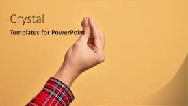  Presentation with movement - Amazing slide set having hand-of-caucasian-young-man backdrop and a yellow colored foreground