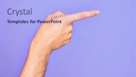  Presentation with choice - Cool new theme with hand-of-caucasian-young-man backdrop and a light blue colored foreground