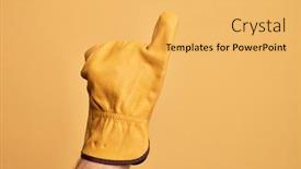  Presentation with commitment - PPT layouts with hand-of-caucasian-young-man background and a yellow colored foreground