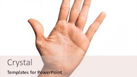  Presentation with counting - PPT theme featuring hand-of-caucasian-young-man background and a lemonade colored foreground