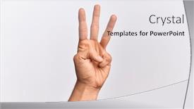  Presentation with young - Amazing PPT theme having hand-of-caucasian-young-man backdrop and a white colored foreground