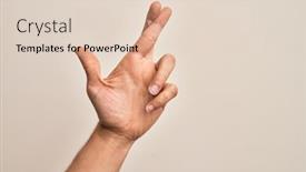  Presentation with superstition - Cool new PPT layouts with hand-of-caucasian-young-man backdrop and a lemonade colored foreground