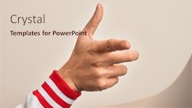  Presentation with forefinger - Slide deck enhanced with hand-of-caucasian-young-man background and a lemonade colored foreground