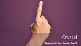  Presentation with understanding - PPT theme with hand-of-caucasian-young-man background and a tawny brown colored foreground