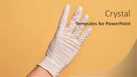  Presentation with yellow medical - Beautiful PPT theme featuring hand-of-caucasian-young-man backdrop and a yellow colored foreground