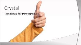  Presentation with forefinger - Beautiful slide set featuring hand-of-caucasian-young-man backdrop and a white colored foreground