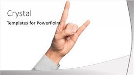  Presentation with roll - Slide set consisting of hand-of-caucasian-young-man background and a white colored foreground