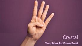  Presentation with fingers - Amazing slides having hand-of-caucasian-young-man backdrop and a tawny brown colored foreground