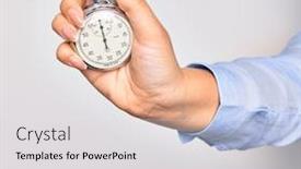  Presentation with counting - Colorful slide set enhanced with hand-of-caucasian-young-woman backdrop and a light gray colored foreground