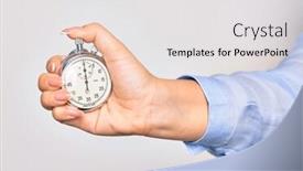  Presentation with counting - Beautiful slide deck featuring hand-of-caucasian-young-woman backdrop and a white colored foreground