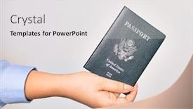  Presentation with united states - Slide deck enhanced with hand-of-caucasian-young-woman background and a light gray colored foreground