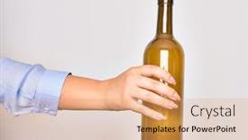  Presentation with wine - Audience pleasing slide deck consisting of hand-of-caucasian-young-woman backdrop and a coral colored foreground