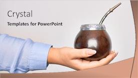  Presentation with infusion - Presentation having hand-of-caucasian-young-woman background and a light gray colored foreground