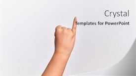  Presentation with commitment - Beautiful slide set featuring hand-of-caucasian-young-woman backdrop and a white colored foreground