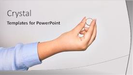  Presentation with marriage - Slide deck featuring hand-of-caucasian-young-woman background and a light gray colored foreground