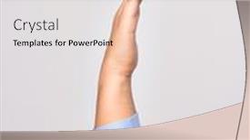  Presentation with hand palm - PPT layouts featuring hand-of-caucasian-young-woman background and a white colored foreground