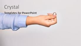  Presentation with marriage - Theme enhanced with hand-of-caucasian-young-woman background and a white colored foreground