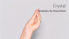  Presentation with movement - PPT layouts enhanced with hand-of-caucasian-young-woman background and a light gray colored foreground