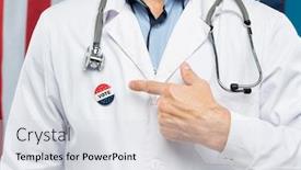  Presentation with vote - Presentation consisting of hand-of-contemporary-american-citizen background and a light gray colored foreground