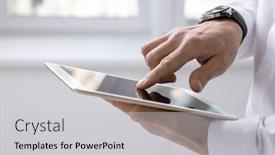  Presentation with scrolling - Beautiful slides featuring hand-of-contemporary-businessman backdrop and a light gray colored foreground