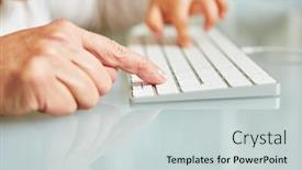  Presentation with woman child - Colorful presentation design enhanced with hand-of-elderly-woman backdrop and a light gray colored foreground