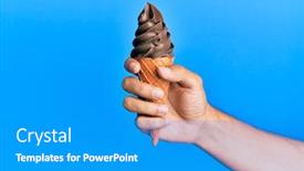  Presentation with ice blue - Presentation featuring hand-of-hispanic-man-holding background and a teal colored foreground