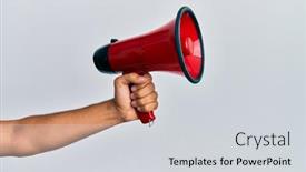  Presentation with hispanic - Amazing PPT theme having hand-of-hispanic-man-holding backdrop and a light gray colored foreground