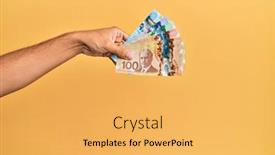  Presentation with canadian culture canada china national - PPT theme consisting of hand-of-hispanic-man-holding background and a yellow colored foreground