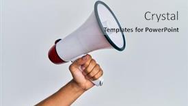  Presentation with hispanic - Colorful theme enhanced with hand-of-hispanic-man-holding backdrop and a light gray colored foreground