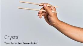  Presentation with wooden - Slides consisting of hand-of-hispanic-man-holding background and a light gray colored foreground