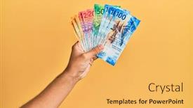  Presentation with man heart attact hand hold - Cool new presentation with hand-of-hispanic-man-holding backdrop and a yellow colored foreground