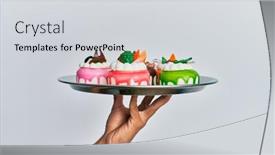  Presentation with hispanic - Cool new slide set with hand-of-hispanic-man-holding backdrop and a light gray colored foreground