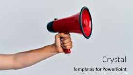  Presentation with hispanic - Presentation design enhanced with hand-of-hispanic-man-holding background and a light gray colored foreground