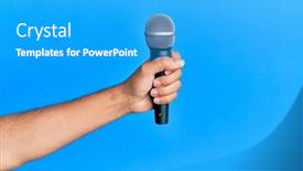  Presentation with hispanic - Colorful PPT theme enhanced with hand-of-hispanic-man-holding backdrop and a teal colored foreground