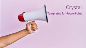  Presentation with hispanic - Audience pleasing PPT theme consisting of hand-of-hispanic-man-holding backdrop and a pink colored foreground