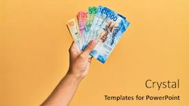  Presentation with man heart attact hand hold - Presentation theme enhanced with hand-of-hispanic-man-holding background and a yellow colored foreground