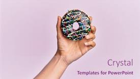  Presentation with hand holding colorful brain sketch - Colorful PPT layouts enhanced with hand-of-hispanic-man-holding backdrop and a lemonade colored foreground